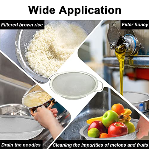3 Pack Fine Mesh Paint Strainer 60 Mesh Stainless Steel Paint Filter Emulsion Honey Funnel Filter Cover Fits 5 Gallon Paint Bucket Filter Tool Insert Strains - Thumbnail 6