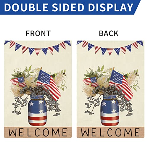 Patriotic 4Th Of July Garden Flag 12X18 Inch Double Sided Memorial Day Independence Day Garden Flag For Yard Outdoor Decoration #TOP5