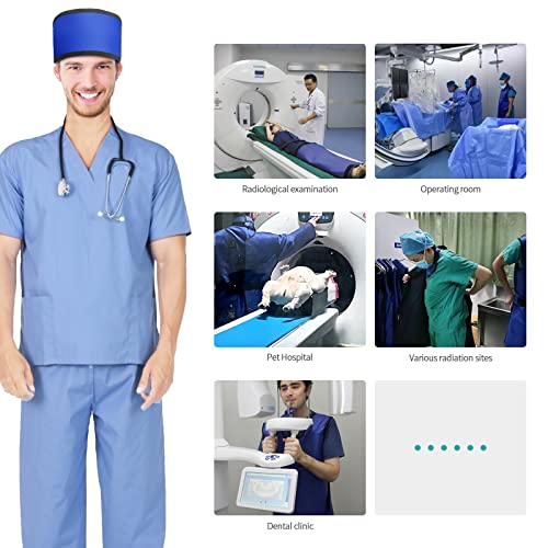 Image of Lead Xray Head Cap 0.5mmpb - Dental Head Xray Shielding Hat Lead Lined XRay Protection Lead Safety Hat Blue Color