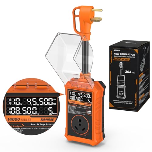 Kohree RV Surge Protector 30 Amp with LED Real-time Large ...