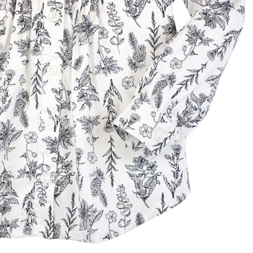 Hope & Henry Girls' Long Sleeve Button Down Pleated Blouse3