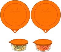 Vista 15 de SOPHICO - Tapas de repuesto redondas de silicona para recipientes de 2 tazas, compatibles con Pyrex 7200-PC y cuencos de vidrio Anchor Hocking