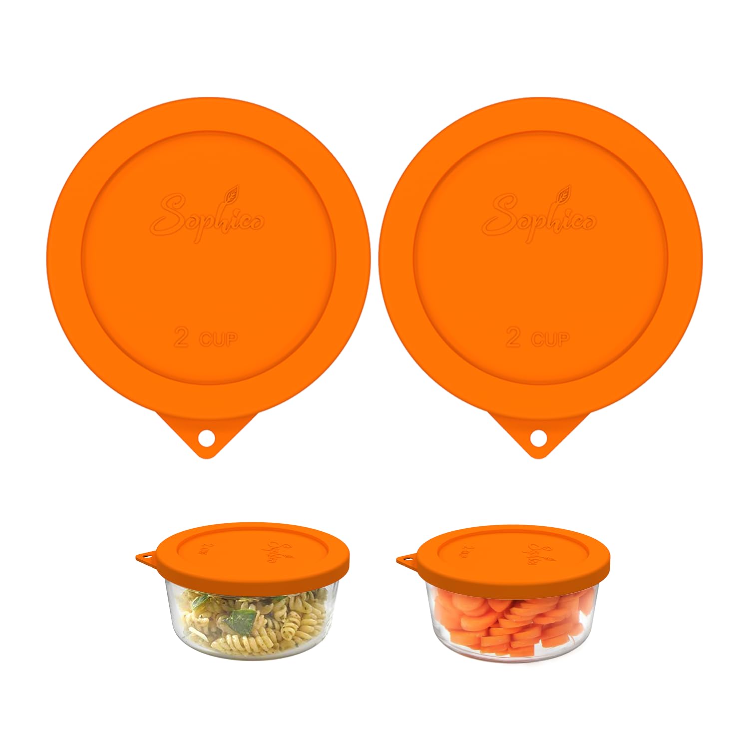 SOPHICO Tapas de silicona de repuesto para Pyrex y Anchor Hocking 7200-PC