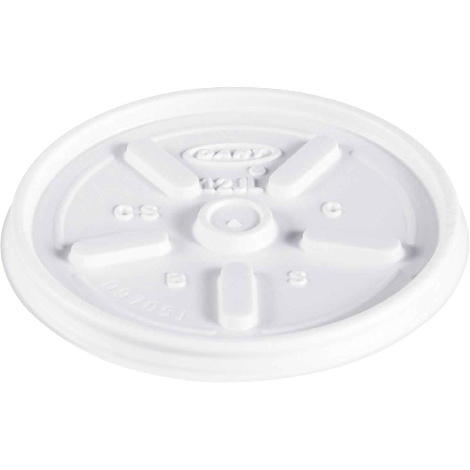 Dart 12JL White Vented Lid (Case of 1000)