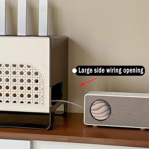 Rangement la maison efficace avec boîte pour routeur WiFi et décodeur de salon - 7