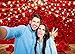 LYCGS 8X6ft Valentine's Day Backdrop - Red Vinyl, Seamless, Tearproof - Suitable for Birthday, Wedding, Baby Shower, Theme Party - X-95