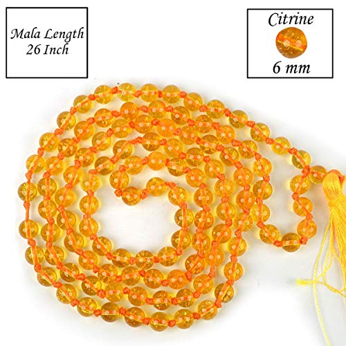 Image of Reiki Crystal Products Natural Reiki Feng-Shui Mala Necklace 6 mm Crystal Stone 108 Bead Jaap Mala for Men and Women