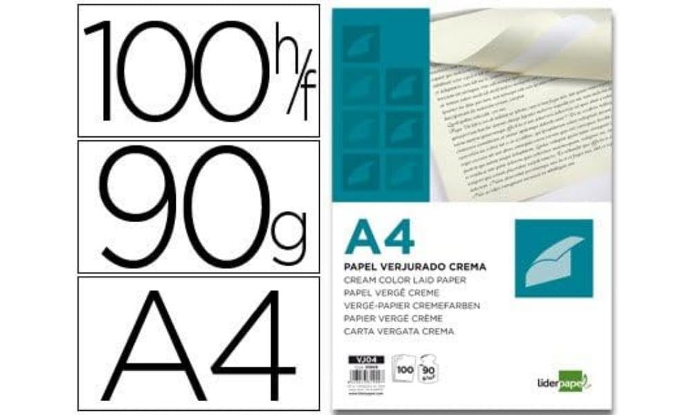 Liderpapel 100 x A4 Cream 90gsm Paper