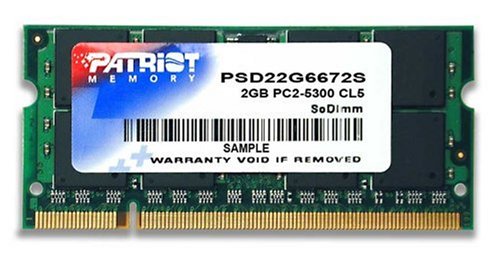Patriot ノートPC用メモリDDR2-667(PC2-5300)正式対応DRAMチップ搭載 2GB シングルパッケージ PSD22G6672S