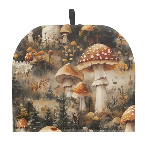 Image of Mushroom Tea Cozy for Teapot Dust Proof Teapots Dust Cover Insulated Breakfast Warmer for Home Kitchen Decorative Accessories Designed in England Kettle Cover for Party