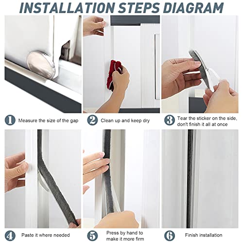 Weather Stripping Door Seal Strip - Ablink Weather Stripping Brush For Windows And Doors, Self Adhesive Seal Strip, Weather Stripping Door Seal Strip For Door Frame #TOP4