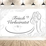 🌷【Hochzeitszeremonie Deko】Just Married Banner, geeignet für Hochzeitsdeko, Frisch Verheiratet deko, Hochzeit Hintergrund Deko, Mr & Mrs Deko, Hochzeitsschild, wedding deko, Hochzeit Garten deko, Hochzeit Haustür deko, Hochzeit Haus raum deko, Standesamt deko.