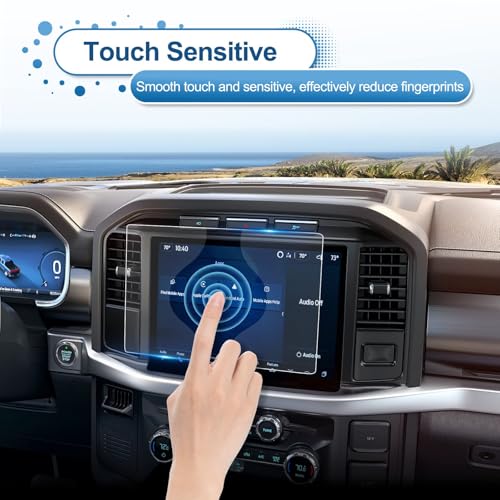 Image of 2021-2026 F150 Screen Protector for Ford F-150 (STX /XLT /Lariat /Platinum /Limited /Tremor /Raptor /King Ranch) SYNC4 12-inch Touchscreen, Tempered Glass 2023 2024 2025 F150 Pickup Accessories 12 inch