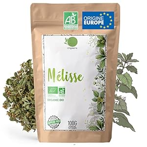 ORIGEENS TISANE MELISSE BIO 100gr | Tisane Digestive Relaxante | Infusion Mélisse Bio – Organic Lemon Balm Tea