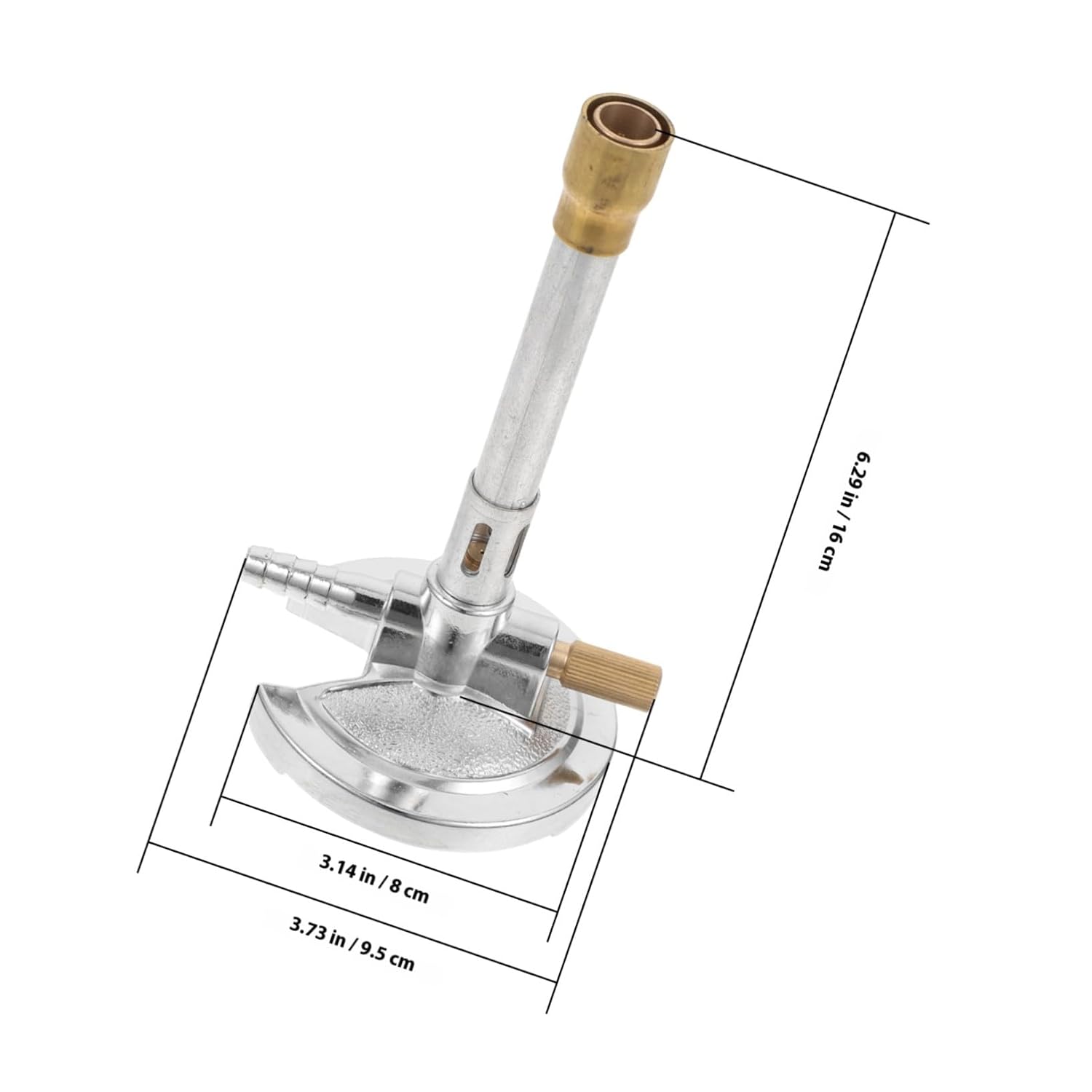 Portable Laboratory Bunsen Burner Gas Heating Tool Lightweight Compact School Gas Burner for Chemistry Biology Physics Experiments with Stable Operation and Rapid Efficient Flame