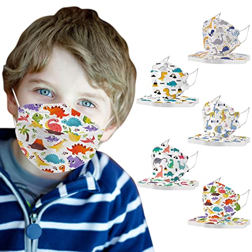 Alambre RainSund 50pcs Desechable Máscarilla Infantil 4 Capas Máscarillas Niños Impresiones Máscaras Protectoras Transpirable con...