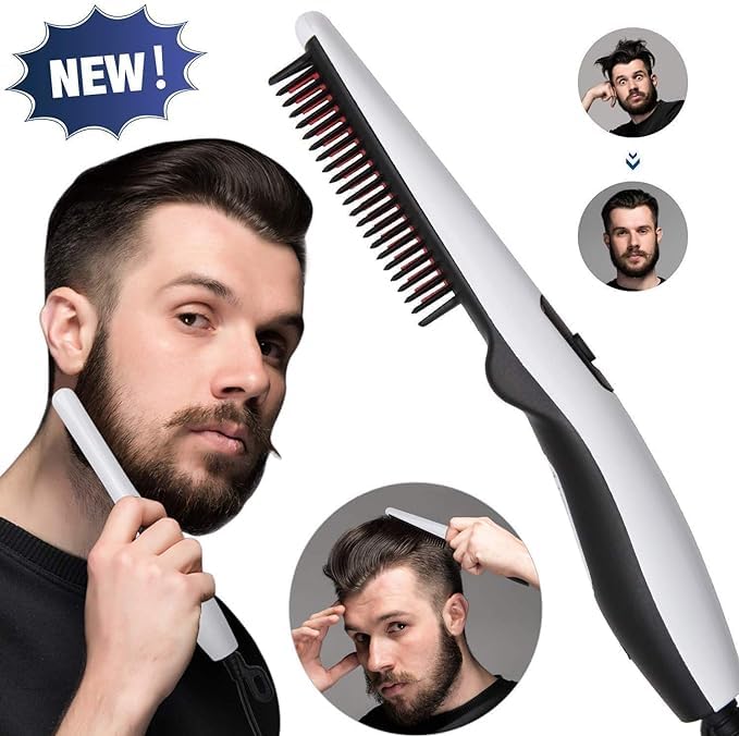PDSPM Beard Straightener For Men Hair Styler Electric Comb Straightener - Image 3 thumbnail
