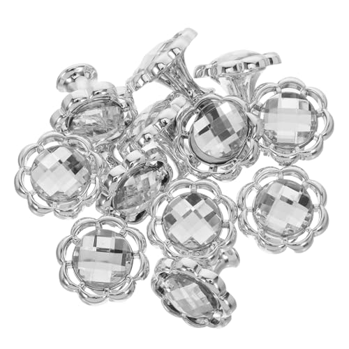 HEALLILY 12 maniglie a forma di fiore con strass, eleganti