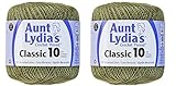 Aunt Lydia's Crochet Thread - Size 10 - Olive (2-Pack)
