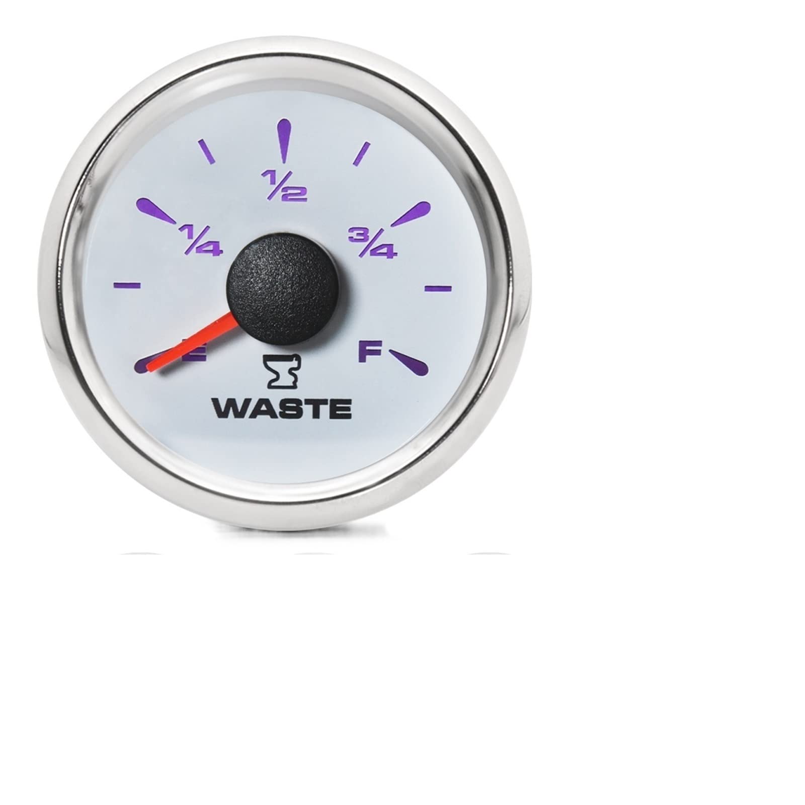 Abwasser-Füllstandsanzeige mit Sensor 52 mm Boot-Haltetank-Füllstandsanzeige 8 Farben Hintergrundbeleuchtung for Auto-Marine-LKW-Abwasserzähler,Präziser Monitor(Gaugex450mm-190ohm)