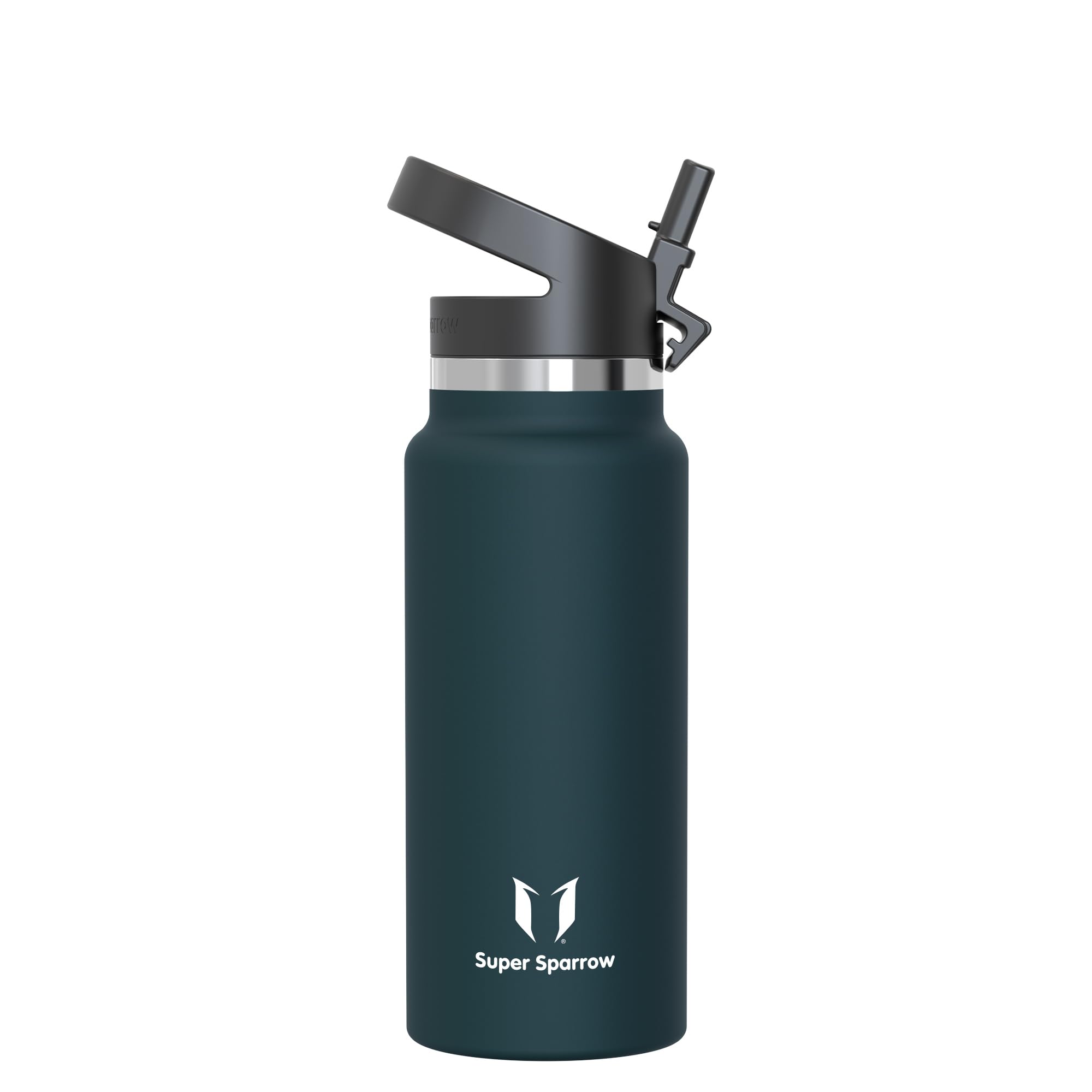 Super Sparrow Borraccia Termica - 500ml, 750ml, 1000ml, 1.2L, 1.5L- SwivelSip Inox Bottiglia - Senza BPA Borracce Termiche, Borraccia Ergonomica per Bambini, Sportiva, Bici, Campeggio, Palestra