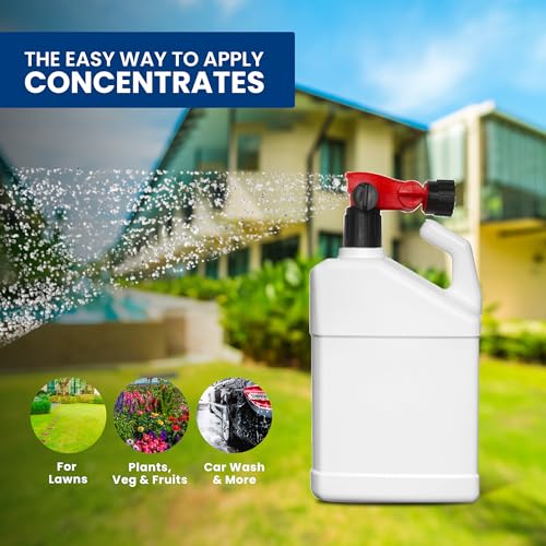 Pacific Pelican Refillable Hose-End Sprayer with 32oz Bottle - Simple ON/Off Feed Wide and Even Spray - Best for Outdoor Plants, car wash and Any Other Liquid Application (Pack of 1)