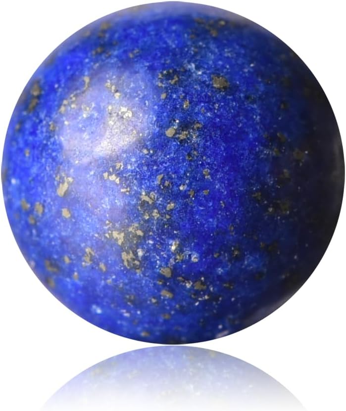 100PCS Natural Stone 10MM DIY Agate Round Loose Gemstone Smooth Beads With Hole for Necklace Bracelets Earring Making with Free Crystal Stretch Cord(Lapis Lazuli)