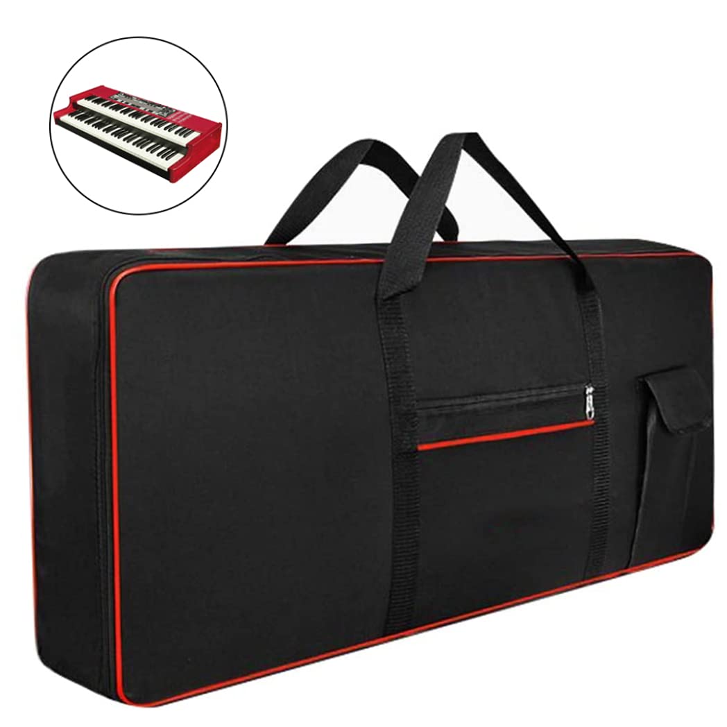 Borsa per tastiera elettronica Custodia per pianoforte a 61 tasti impermeabile Antiurto Tessuto Oxford Blu Borsa per tastiera a 61 tasti Custodia per pianoforte elettrico Borsa per tastiera elettronic