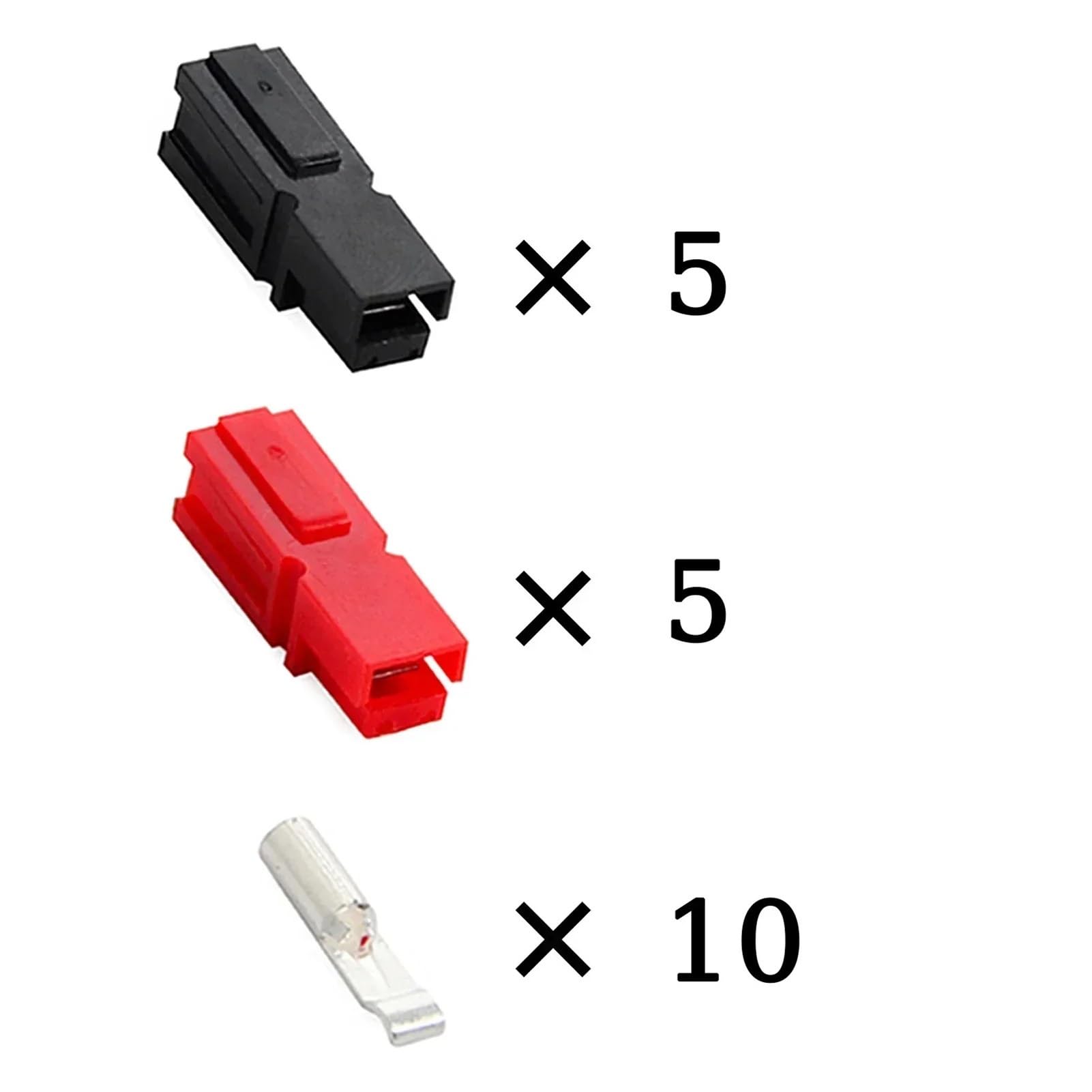 Złącze akumulatora DC 600 V, SB30, 30 A, typ Anderson, jednobiegunowy, wysokoprądowy, wtyczka zasilania UPS, 10/50/100/500 szt. (10 sztuk (5 par 30a))