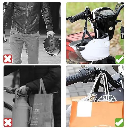 Pitrukrupa Enterprise Metal Universal Motorcycle Helmet Lock for Bike Handle Â– Anti-Theft Fixed Security Lock with 2 Keys Â– Multi-Function Electric Helmet Lock for Bicycles, Scooters & Motorcycles - Image 3 thumbnail