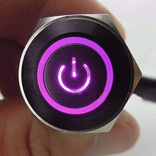 EE support Black 12V 5A LED Light Switch Car Accessories Metal 19mm