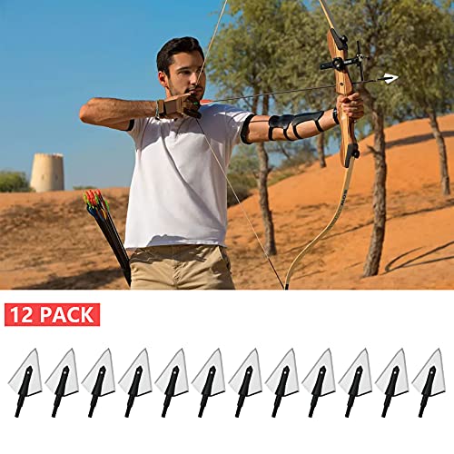 Leemui Aluminum Hunting Archery Broadheads Blades Grain Screw-In Arrow Heads Tips Portable Case For Arrowheads Broadheads Black #TOP7