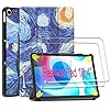 Tasch HYMY Hülle für Realme Pad + 2 Pcs Schutzfolie Glass für Realme Pad (10.4″) hülle – Flip Case Cover Schutzhülle Schutzfolie Realme Pad Glass-XK