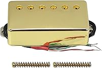Vista 30 de FLEOR Humbucker Pickup - Juego de guitarra de cerámica con cuello y pastilla de puente Golden Fit LP Style guitarra eléctrica