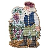 Vineyard Santa kit includes all Mill Hill Glass Beads, Mill Hill 14 Count Perforated Paper, and floss needed to complete the stitched project Kit comes with complete instructions including cross stitch pattern and illustrations Mill Hill 2024 Mediter...