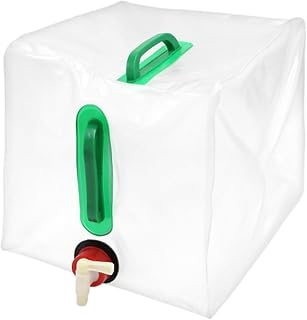 Generico Para agua compacta japonesa - para agua sin BPA, cubo con grifo y gancho, bote plegable portátil de 20 litros con grifo para camping, senderismo al aire libre arriba