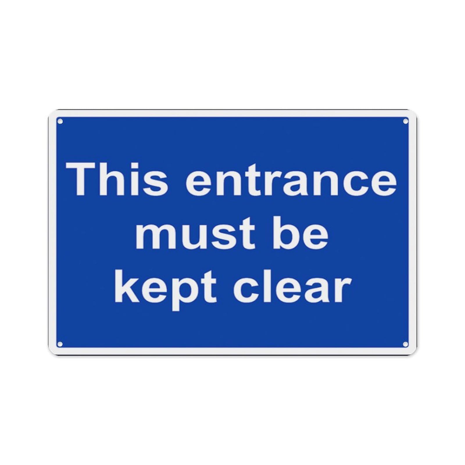 peiyeety Entrance Must Be Kept Clear Aluminum Tin Warning Signs For Home Outdoor Garden 8X12 Inches