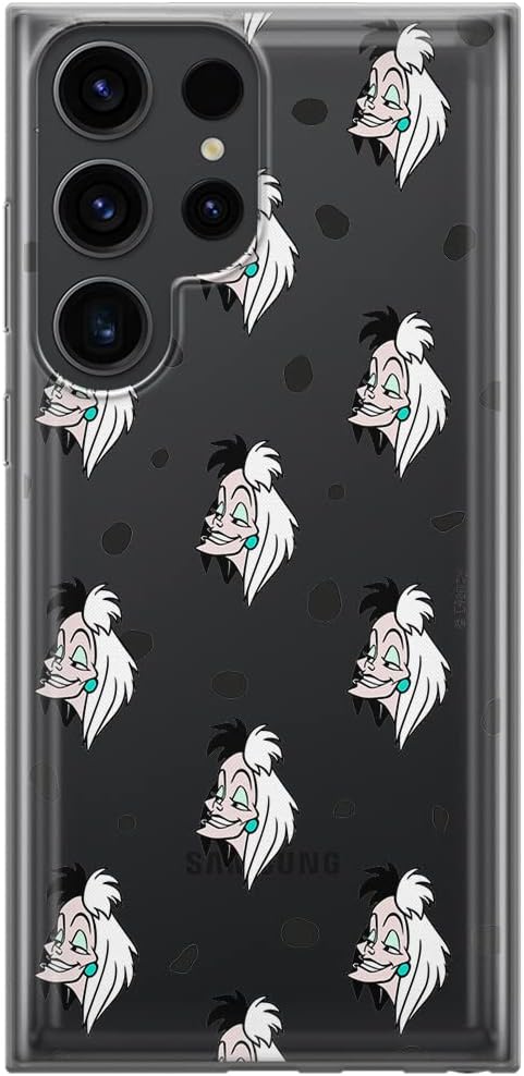 ERT GROUP Mobile Phone case for Samsung S23 Ultra Original and Officially Licensed Disney Pattern Disney Villains 001 optimally adapted to The Shape of The Mobile Phone, Partially Transparent