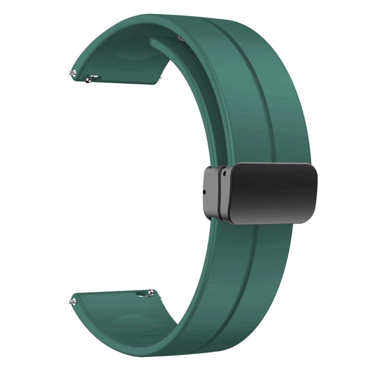 T TECLUSIVE Premium Silicone Strap Band with Magnetic Lock 20mm Compatible for Galaxy Watch 3 41mm | Galaxy Watch 42mm Active 2 | Amazfit Bip GTS | Fire Bolt Ninja | Adjustable Silicon Band (Green)-image-32