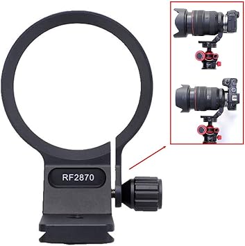 iShoot 74.5mm Tripod Mount Ring Lens Collar Compatible with Canon RF 28-70mm f/2L USM, Lens Support Holder Bracket Bottom is Arca-Swiss Fit Quick Release Plate