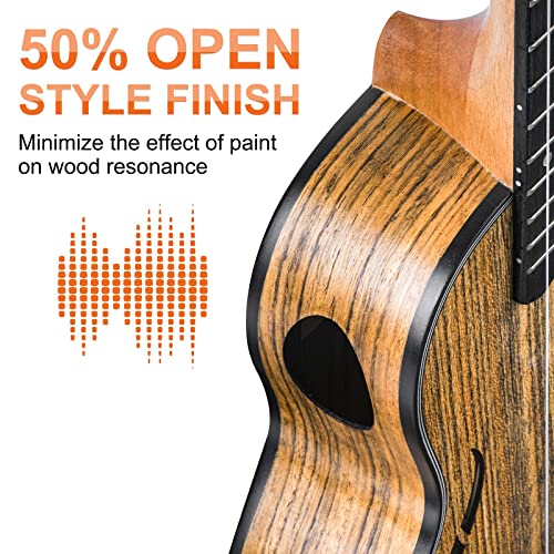Soprano Ukulele, 21 Inch Walnut Acoustic Ukelele Bundle Professional Four String Wooden Hawaiian Starter Uke For Beginner Kids Students, By Vangoa #TOP2