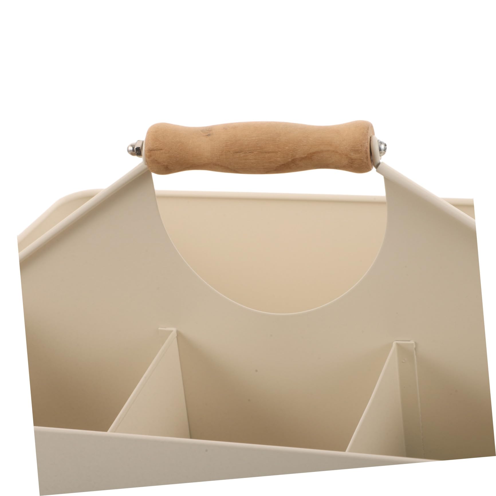 TOPBATHY Scatola Organizer per Semi da Giardino in Ferro con 4 Scomparti | Manico Integrato, Bianco, 29, 50x22, 60x20, 00cm, per Forniture e Utensili da Giardinaggio