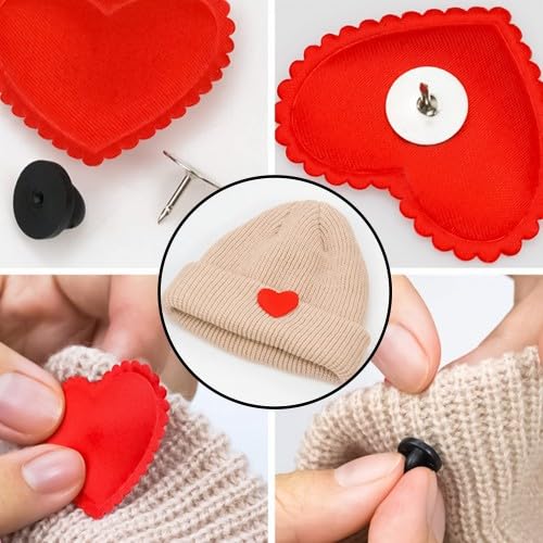 50 Pares Broche de Goma para Insignia, Pasadores de Goma para Solapa, Embrague de Mariposa con Pasador de Seguridad, para Broches, Solapas, Sombreros, Uniformes, Insignias, Alfileres de Corbata - 5