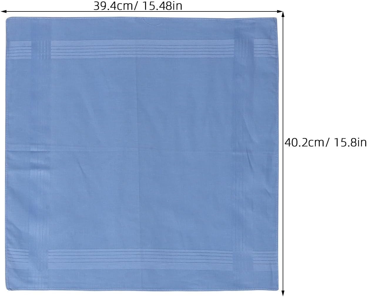 Men's Cotton Pocket Squares 16 Inch 4 Pack Solid Color image 2