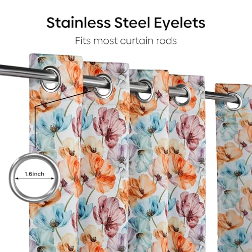 Image of haus & kinder Blackout Window Curtains 5 Feet Long Pack of 2 Window Curtains, 5 Feet Curtains for Window, 100% Room Darkening (Royal Garden, 114x152 CM)
