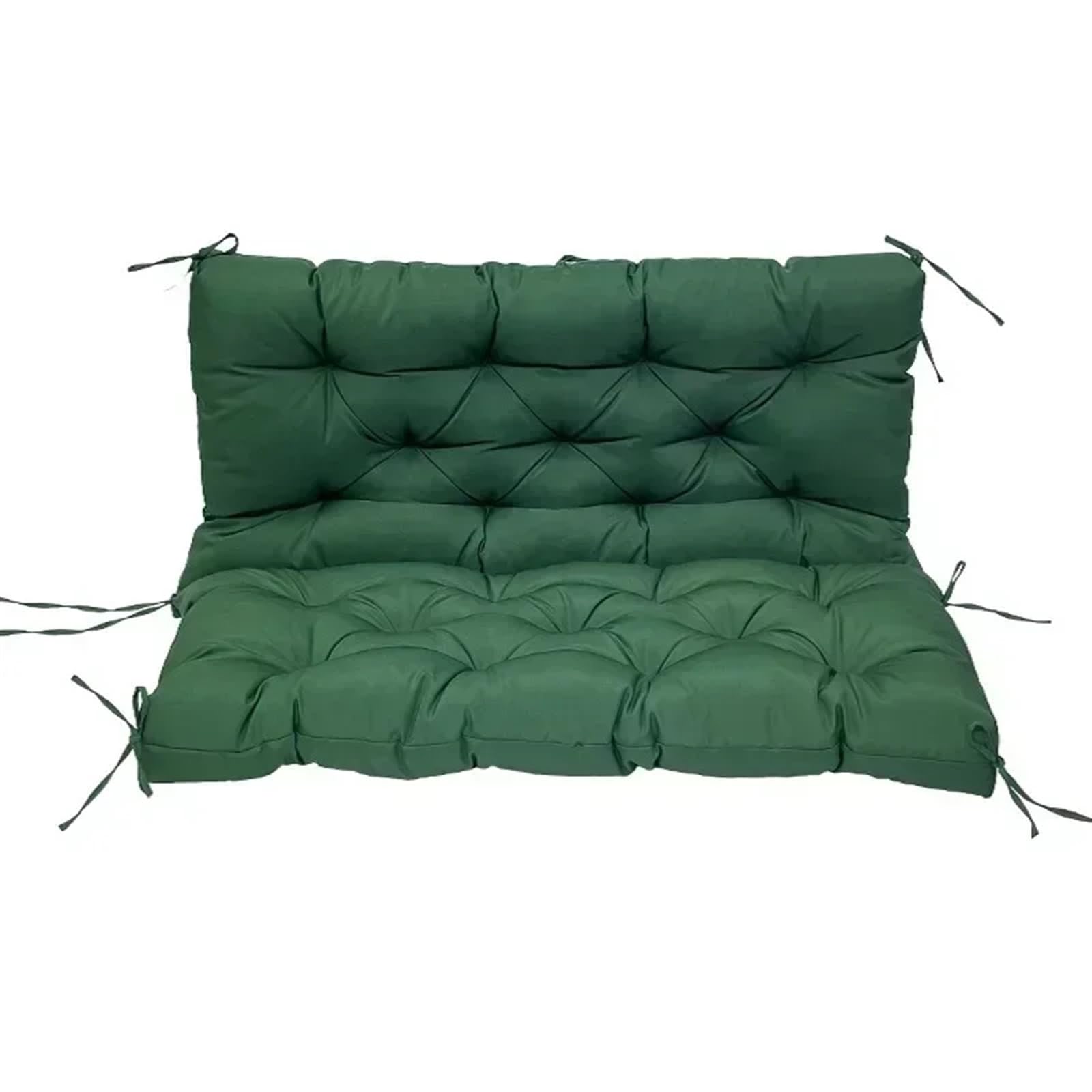 Cojín para Tumbona Cojín Impermeable for Banco de jardín al Aire Libre, cojín for Asiento de casa, Cojines Antideslizantes for Taburete de sofá Tatami(Dark Green,100X100X10CM)