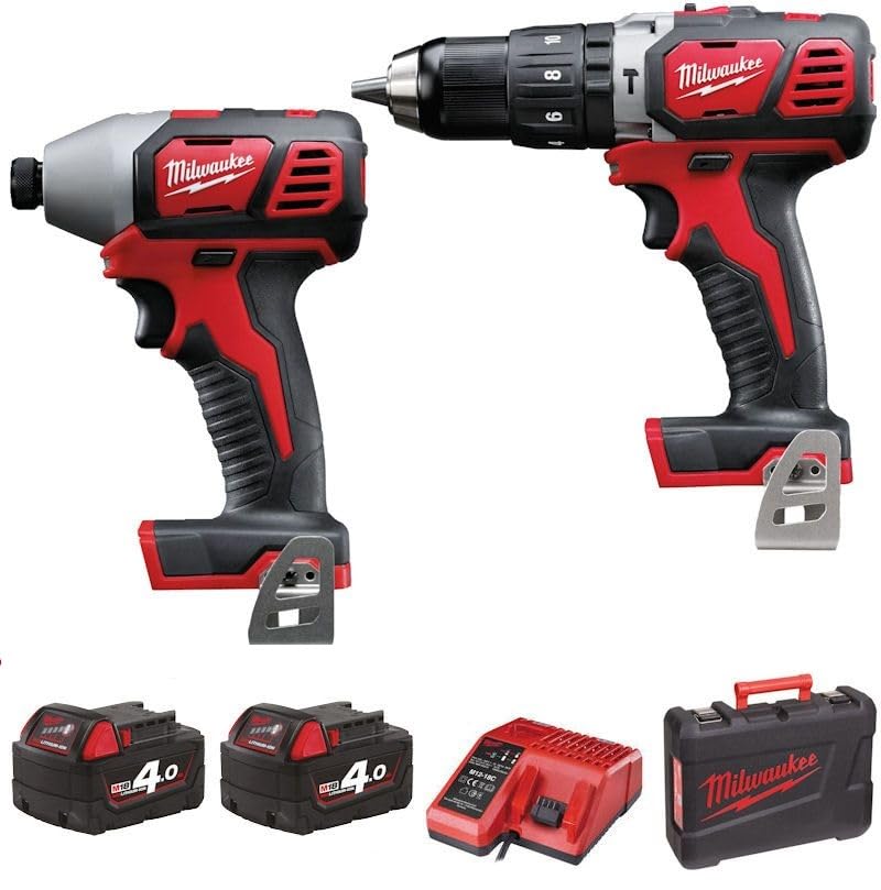 Comprende M18 BPD, M18 BID, custodia rigida, caricabatterie e due batterie da 4,0 Ah.