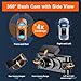 4K 360° DashCam for Cars,4 Channel Car Dash Cam Front and Rear Inside with 128GB Card Included,Voice Control,5.8G WiFi GPS,IR Night Vision, G Sensor, 24/7 Parking Mode &Loop Recording Dash Camera