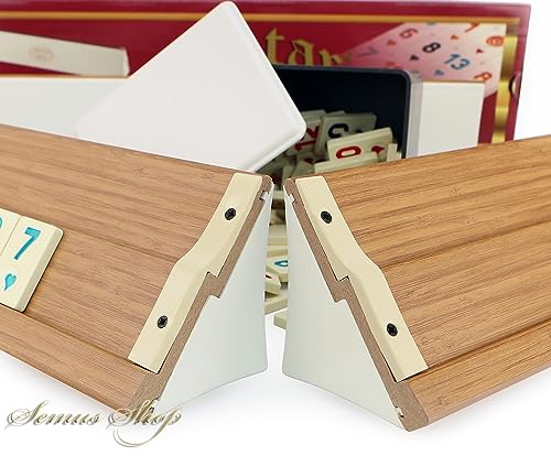 Original Star Rummy/Okey Gold aus Holz Plastik mit Melamin Steine Okey Takimi (Hell)