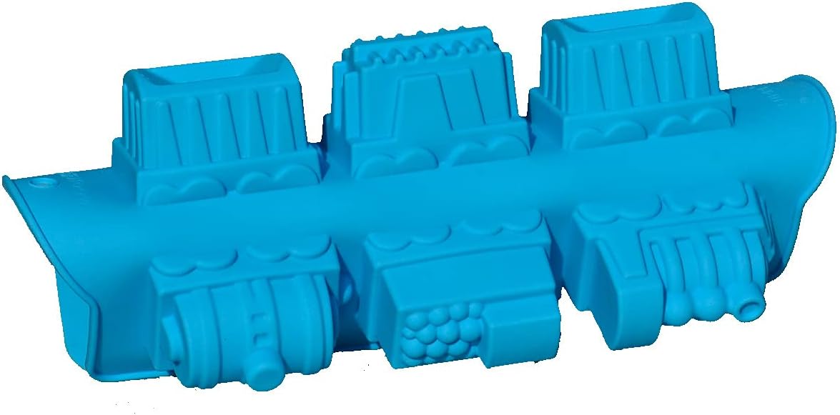 XMOX Large 9.6 Inch 3D Choo Choo Train Chocolate Mold Car Silicone Mold Candle Wax Soap Epoxy Resin Clay Mould Cake Molds DIY Handmade Hand Crafts